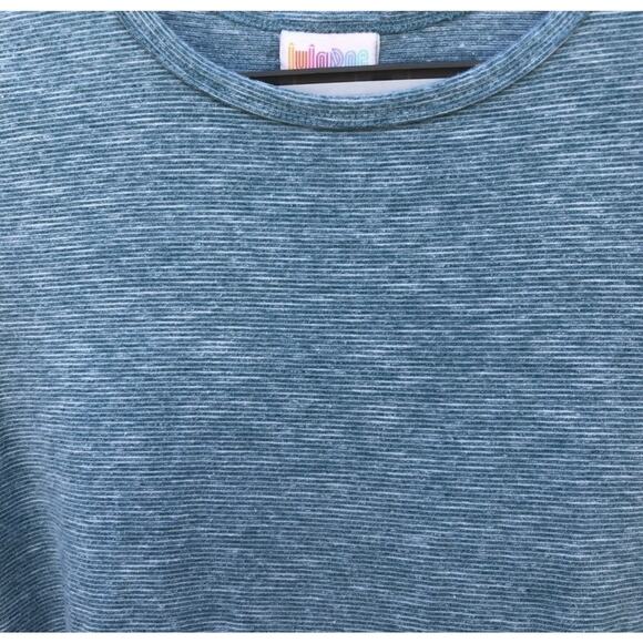 LuLaRoe Carly Dress Women's XS Heathered Teal High-Low Hem Easy Care Comfort - Picture 2 of 3